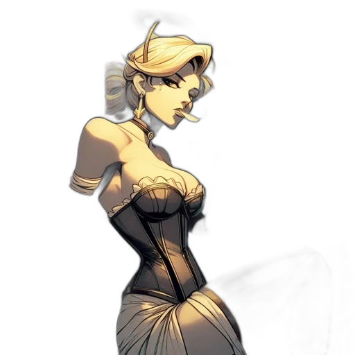 dress, staff, hat, concept art transparent PNG cut-out