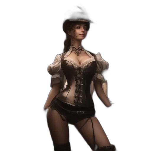 hat, dress, staff, mask transparent PNG cut-out