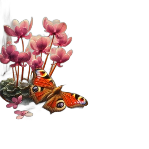 animal, flower, creature, dragon transparent PNG cut-out