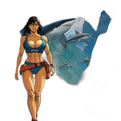 concept art, fantasy art, comic book art, 3d render transparent PNG cut-out