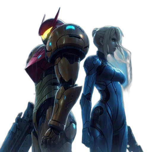 robot, weapon, concept art, 3d render transparent PNG cut-out