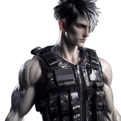 cyberpunk, concept art, photorealistic, 3d render transparent PNG cut-out