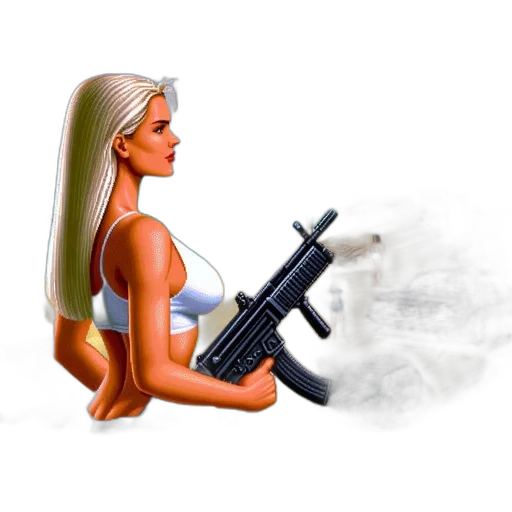weapon, pixel art, concept art, vaporwave transparent PNG cut-out
