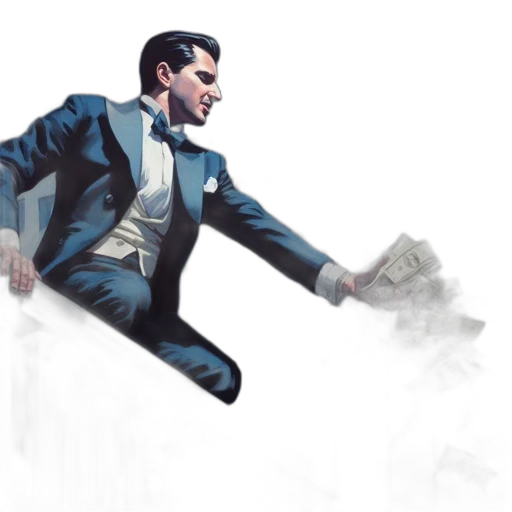 concept art, comic book art, 3d render, man transparent PNG cut-out