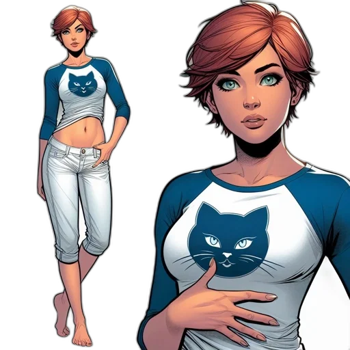 comic book art, concept art, cartoon, blue transparent PNG cut-out