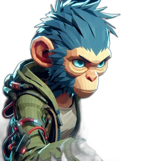 jacket, animal, face, concept art transparent PNG cut-out