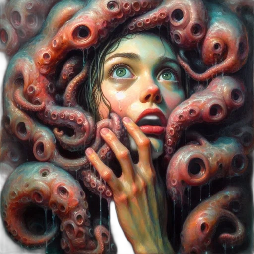 creature, face, dress, fantasy art transparent PNG cut-out