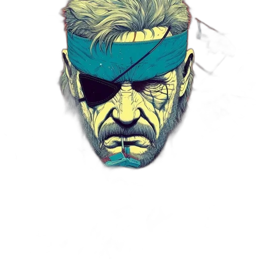 mask, face, jacket, comic book art transparent PNG cut-out