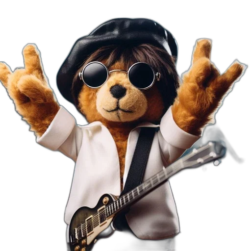 staff, jacket, anthropomorphic, bear transparent PNG cut-out