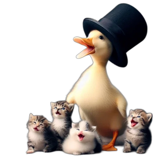 hat, animal, staff, 3d render transparent PNG cut-out