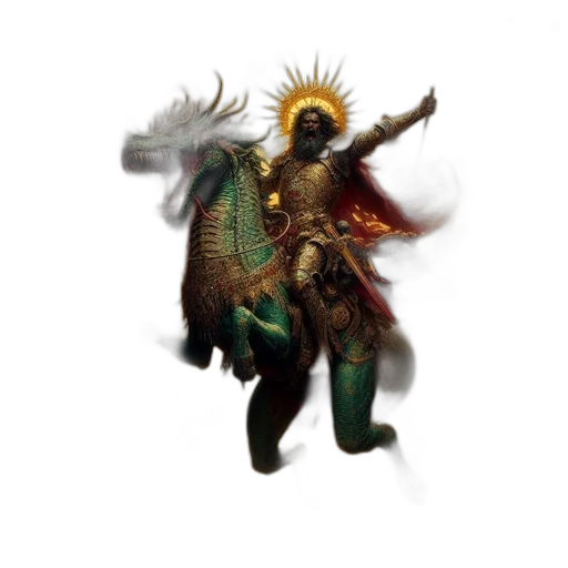 dragon, creature, staff, weapon transparent PNG cut-out
