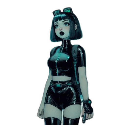 robot, dress, mask, staff transparent PNG cut-out