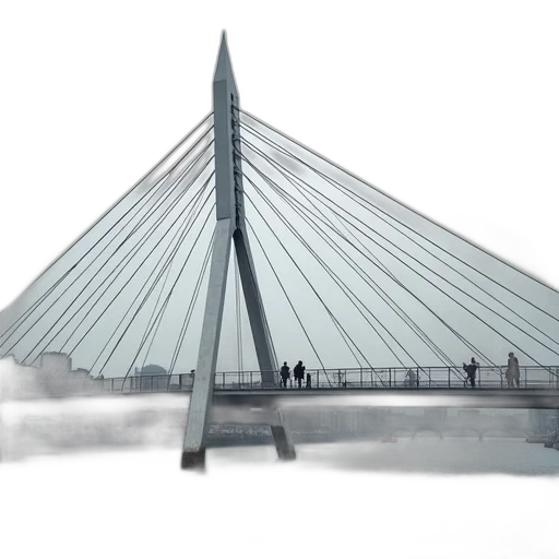 umbrella, building, concept art, photorealistic transparent PNG cut-out