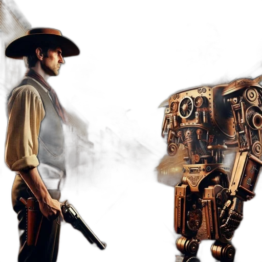 robot, weapon, concept art, fantasy art transparent PNG cut-out