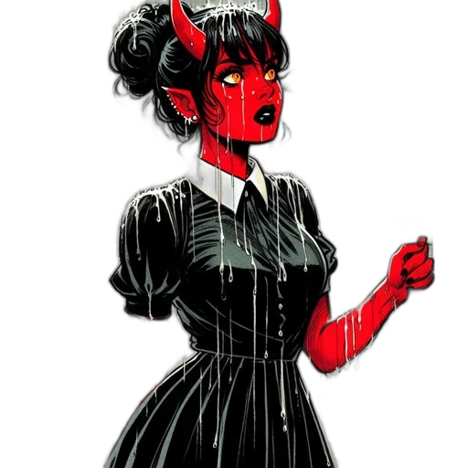 dress, mask, concept art, comic book art transparent PNG cut-out