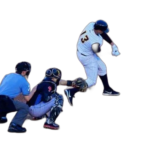 baseball, player, striped, uniform transparent PNG cut-out