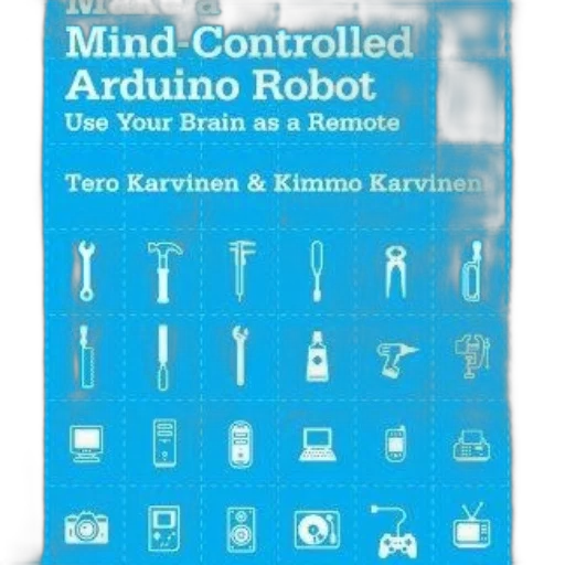 robot, book, cover, blue transparent PNG cut-out