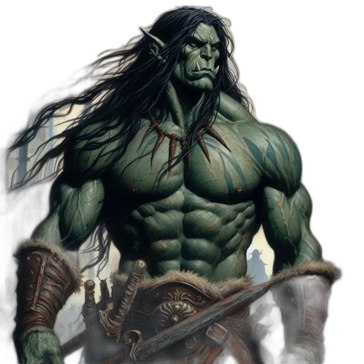 fantasy art, comic book art, concept art, photorealistic transparent PNG cut-out