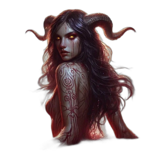 creature, hair, face, fantasy art transparent PNG cut-out