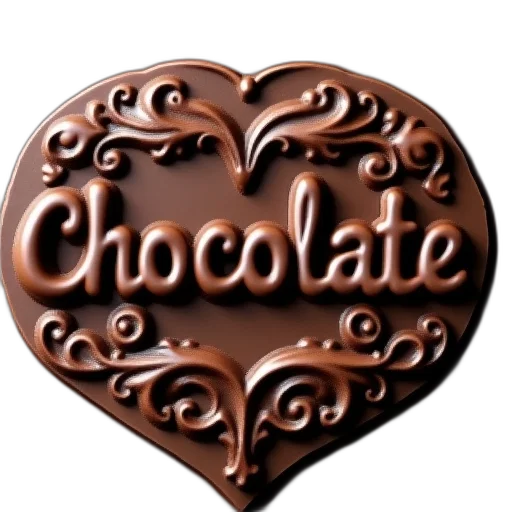 food, photorealistic, 3d render, chocolate transparent PNG cut-out