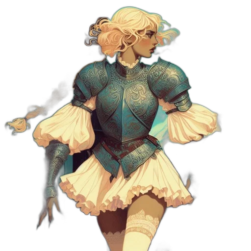 dress, staff, concept art, fantasy art transparent PNG cut-out