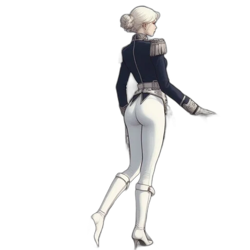 dress, jacket, robot, staff transparent PNG cut-out
