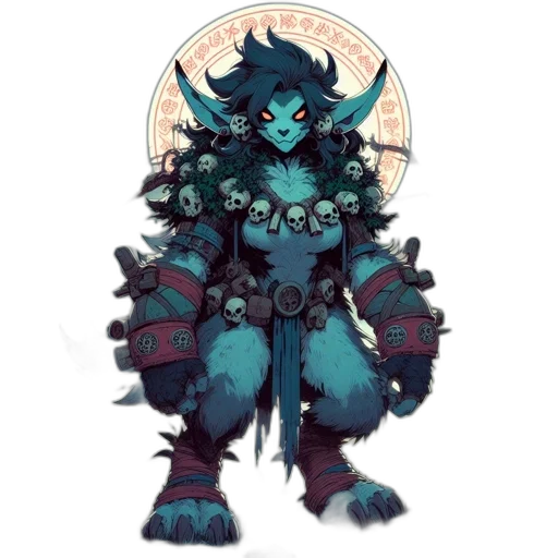 creature, dragon, staff, fantasy art transparent PNG cut-out
