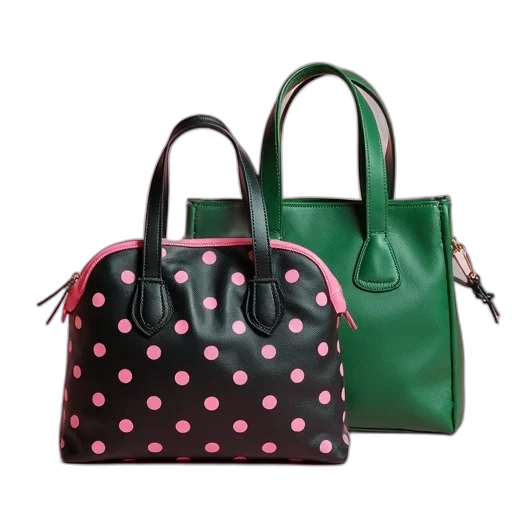 green, black, pink, polka-dotted transparent PNG cut-out