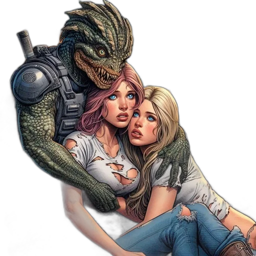 comic book art, concept art, fantasy art, pixel art transparent PNG cut-out