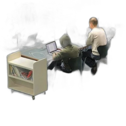 furniture, staff, robot, 3d render transparent PNG cut-out
