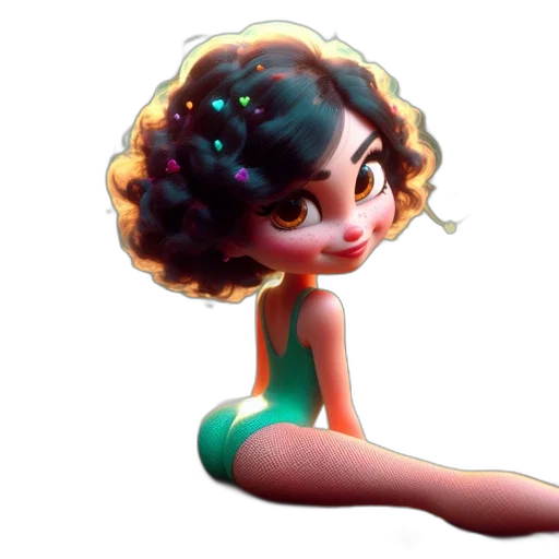 dress, cartoon, 3d render, concept art transparent PNG cut-out