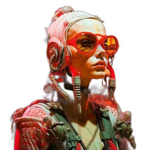 robot, face, jacket, mask transparent PNG cut-out