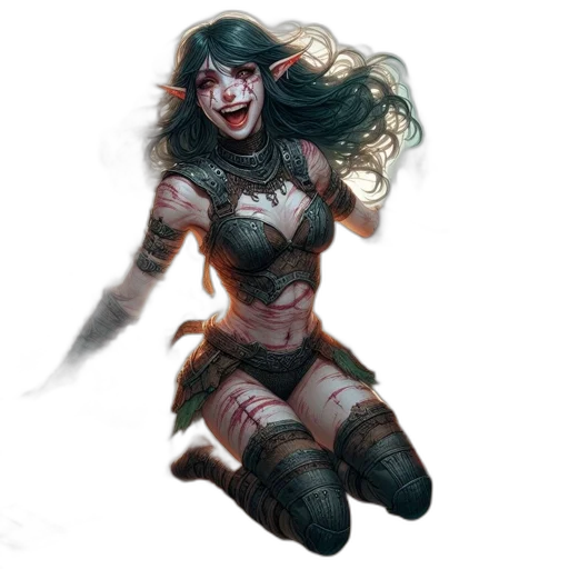 concept art, comic book art, fantasy art, watercolor transparent PNG cut-out