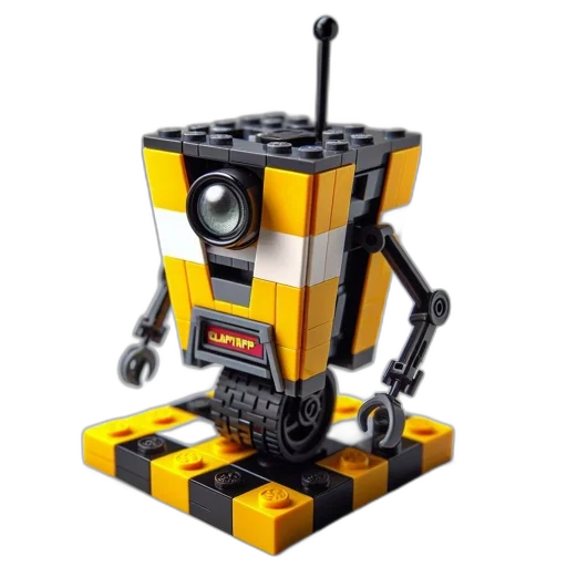 robot, 3d render, concept art, pixel art transparent PNG cut-out