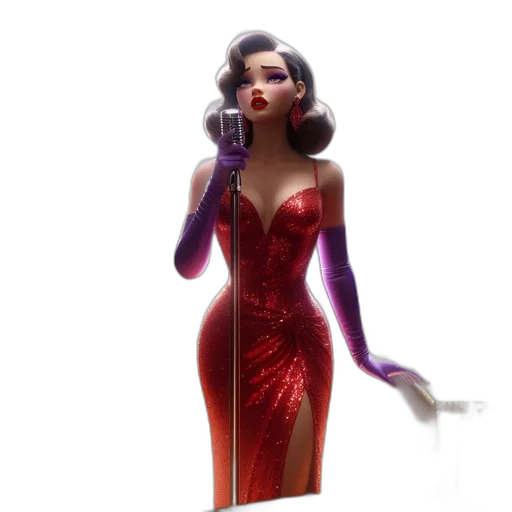dress, concept art, comic book art, 3d render transparent PNG cut-out