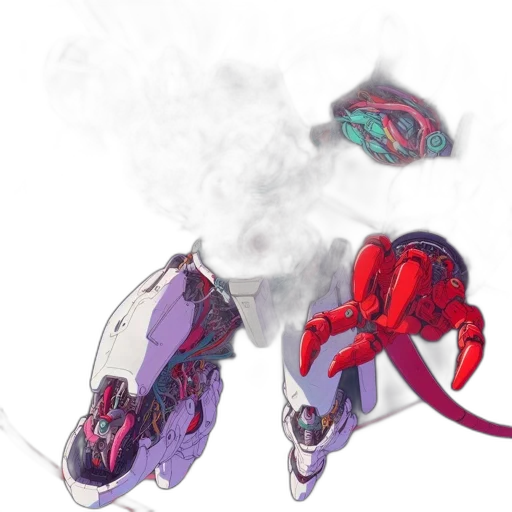 dragon, creature, mask, robot transparent PNG cut-out