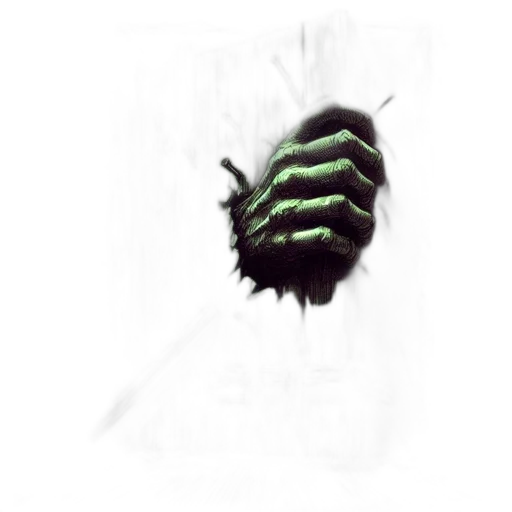 creature, mask, hair, weapon transparent PNG cut-out