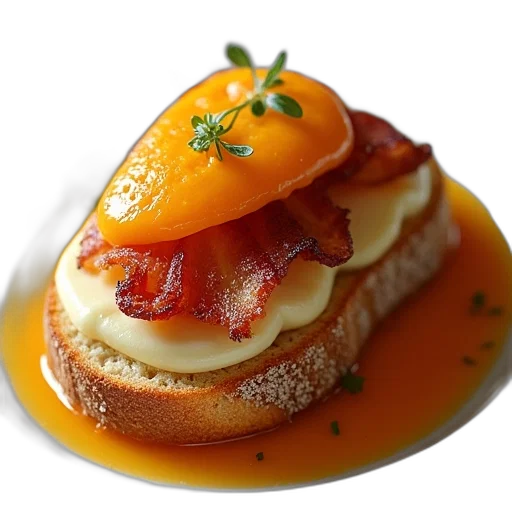 food, photorealistic, bacon, onion transparent PNG cut-out