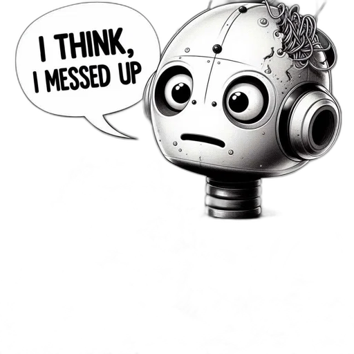 robot, staff, 3d render, cartoon transparent PNG cut-out