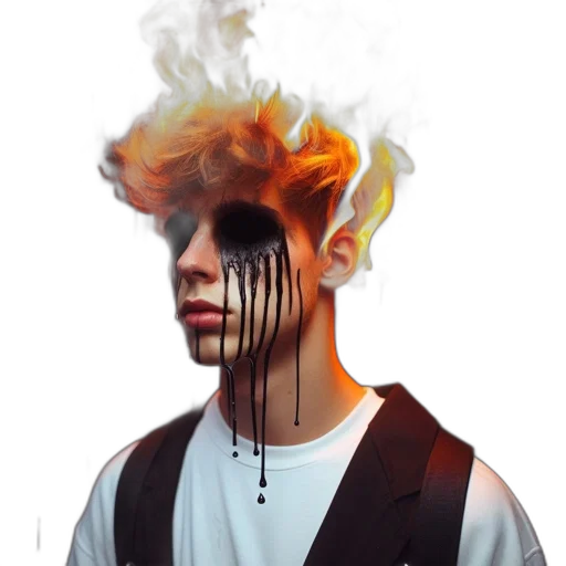 hair, face, creature, mask transparent PNG cut-out