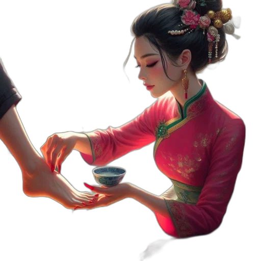 jewelry, food, staff, dress transparent PNG cut-out