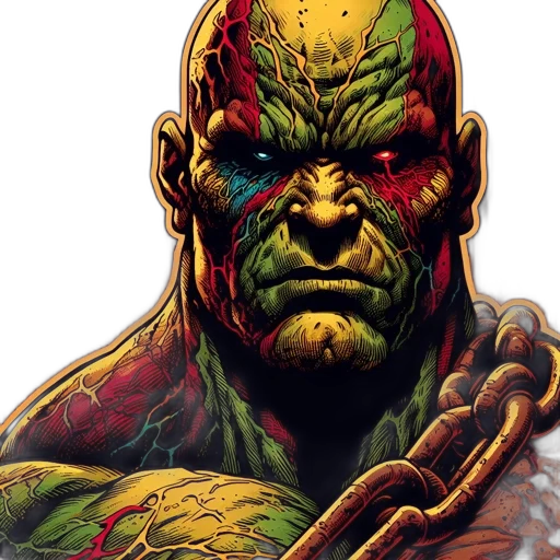 comic book art, concept art, large, menacing transparent PNG cut-out