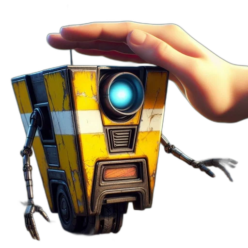 robot, weapon, face, staff transparent PNG cut-out