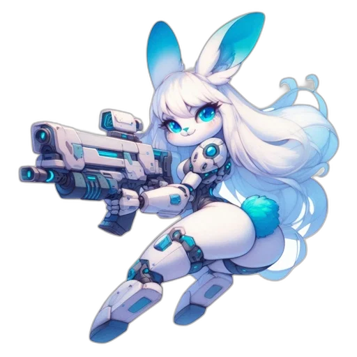 weapon, robot, staff, pixel art transparent PNG cut-out
