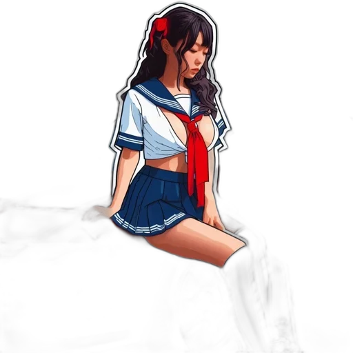 dress, jacket, concept art, anime transparent PNG cut-out