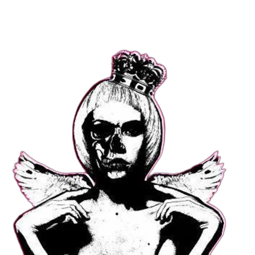 crown, mask, dress, creature transparent PNG cut-out