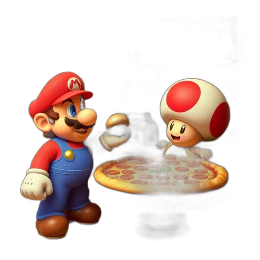 food, hat, weapon, 3d render transparent PNG cut-out