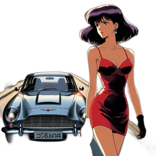 car, dress, comic book art, cartoon transparent PNG cut-out