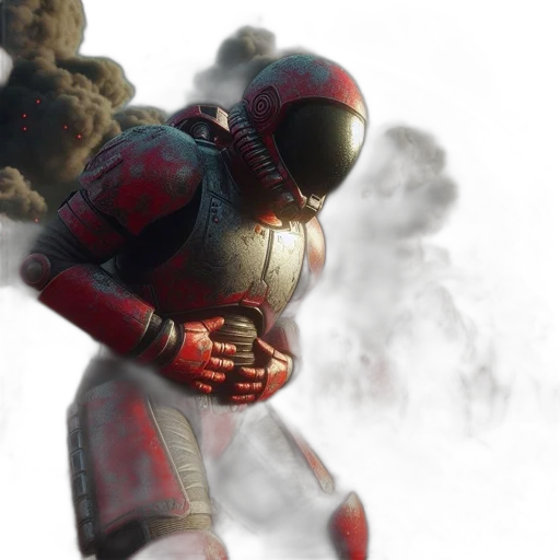 robot, weapon, mask, concept art transparent PNG cut-out