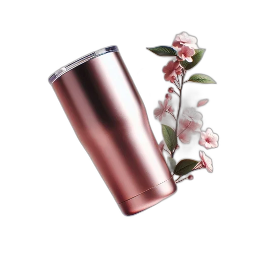 bottle, flower, jewelry, 3d render transparent PNG cut-out